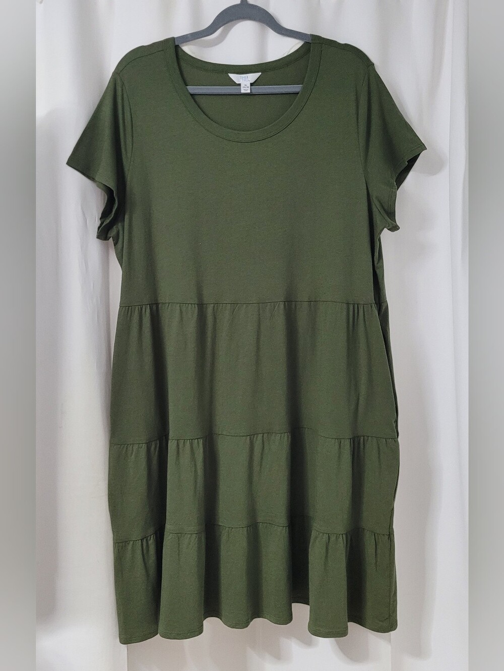 Time and Tru Women's Tiered Cotton Mini Dress